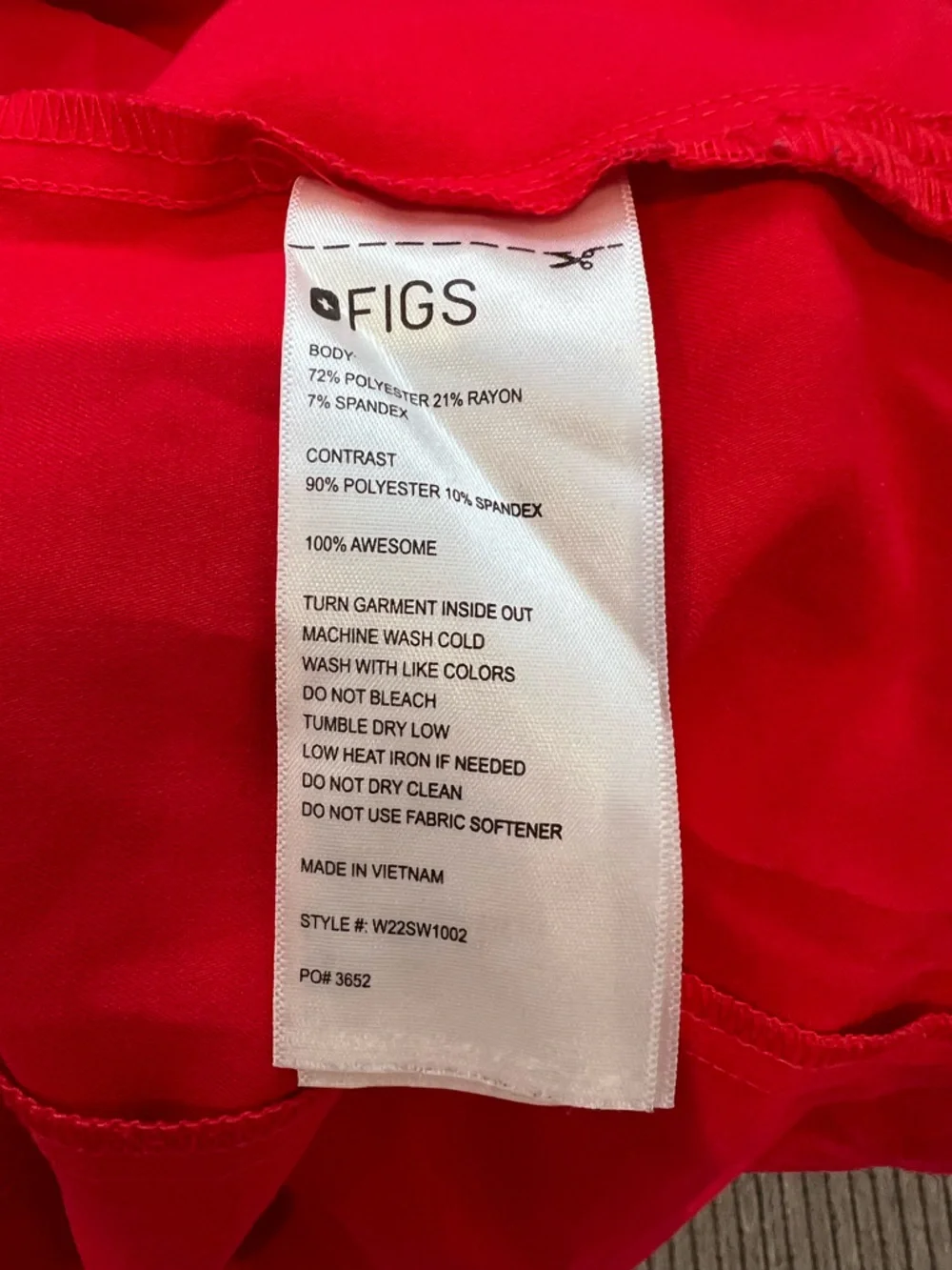 Pop Red FIGS Limited Edition Scrub Matching Set Montex Top Zamora Jogger Pants